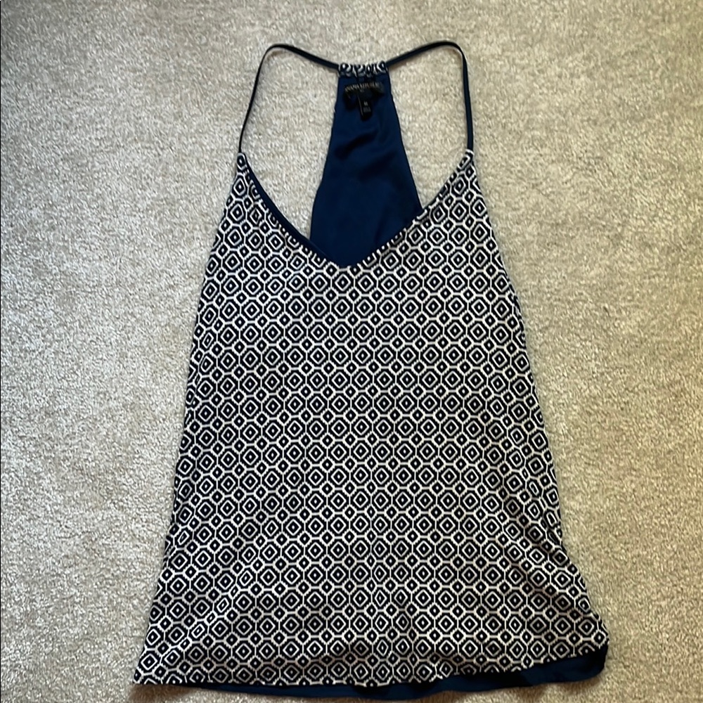 Banana Republic Black and White Sleeveless Backless Tank Top